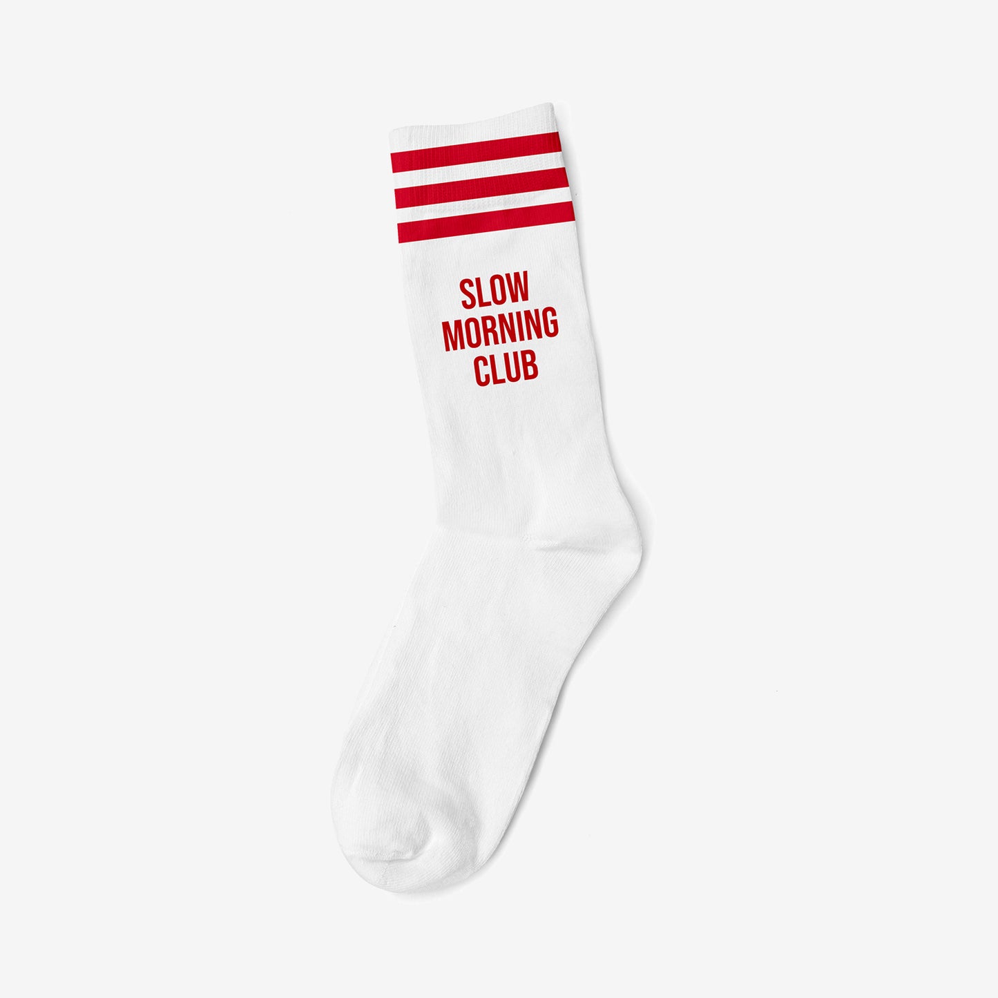 SLOW MORNING CLUB RED - WHITE SOCKS