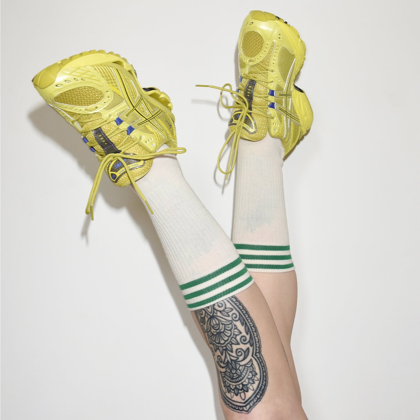 CLASSIC SOCKS GREEN - OFF WHITE