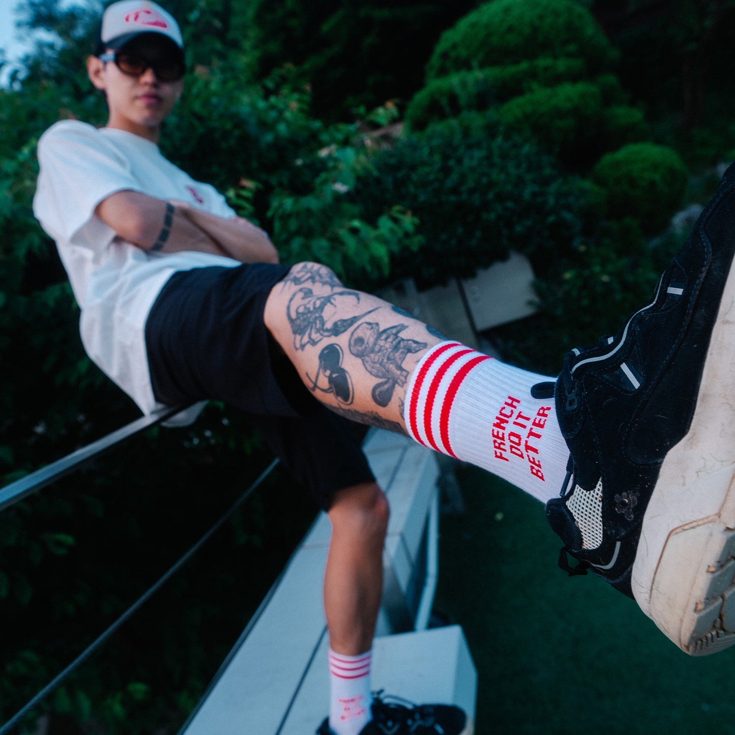 FRENCH DO IT BETTER RED - WHITE SOCKS