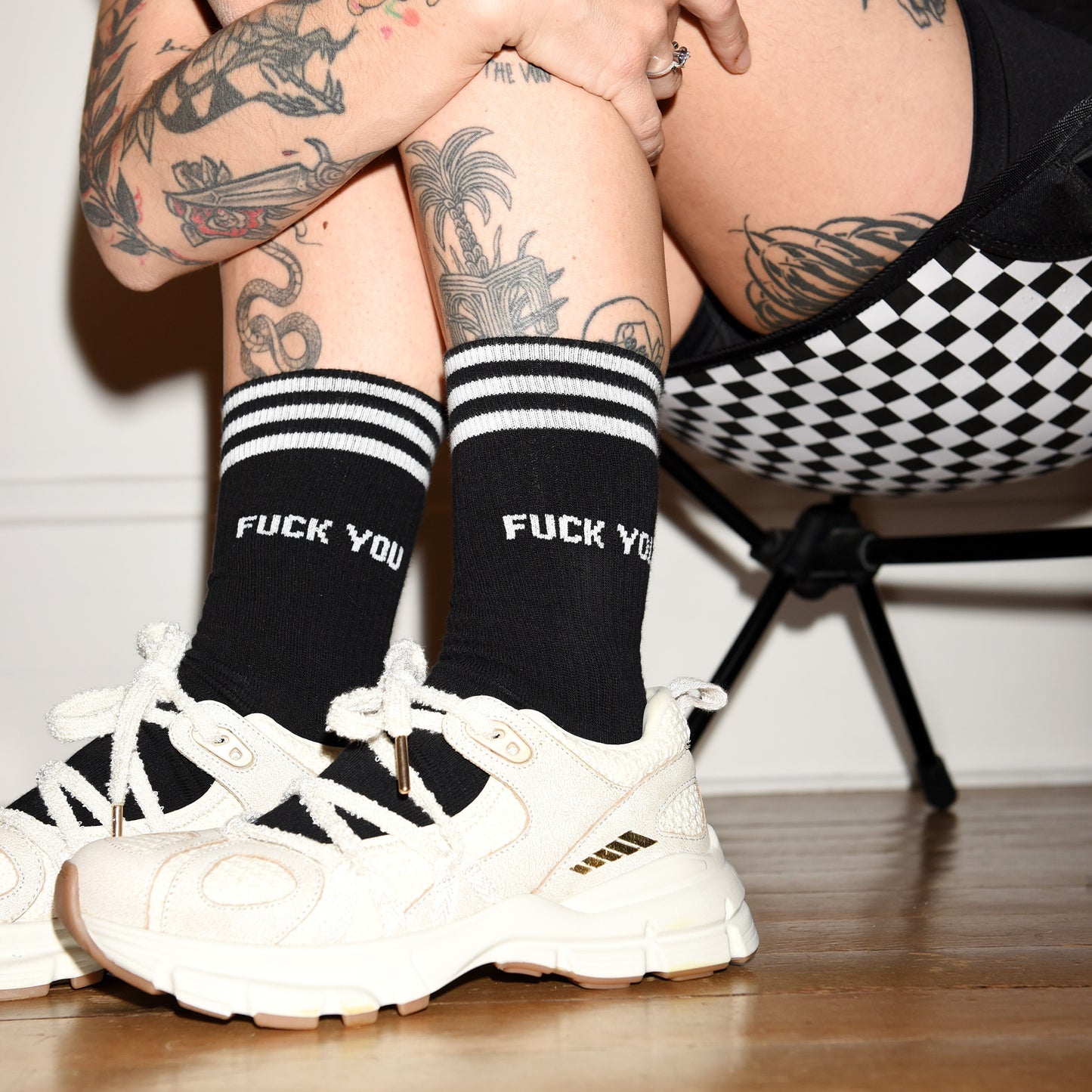 FUCK YOU WHITE - BLACK SOCKS