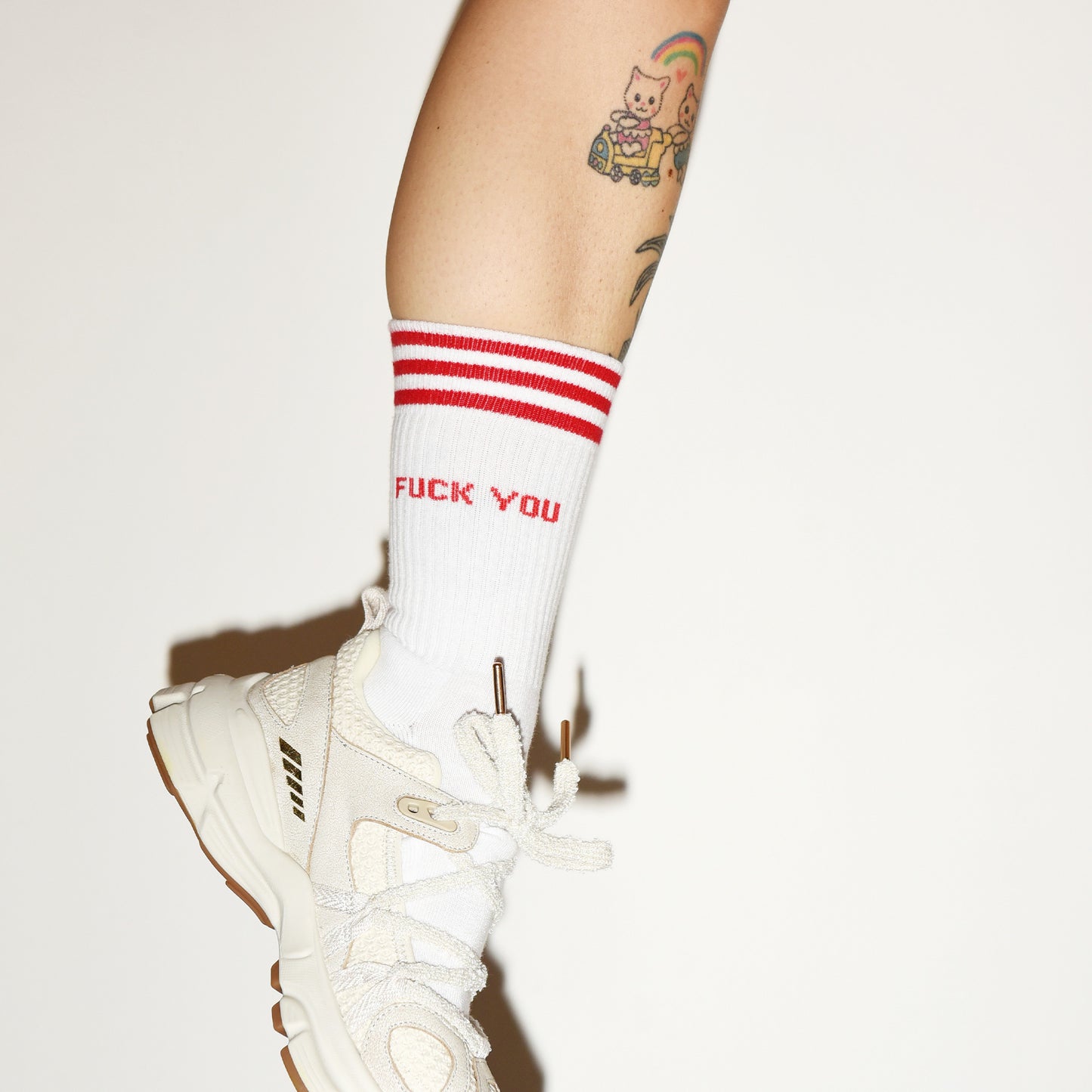 FUCK YOU RED - WHITE SOCKS