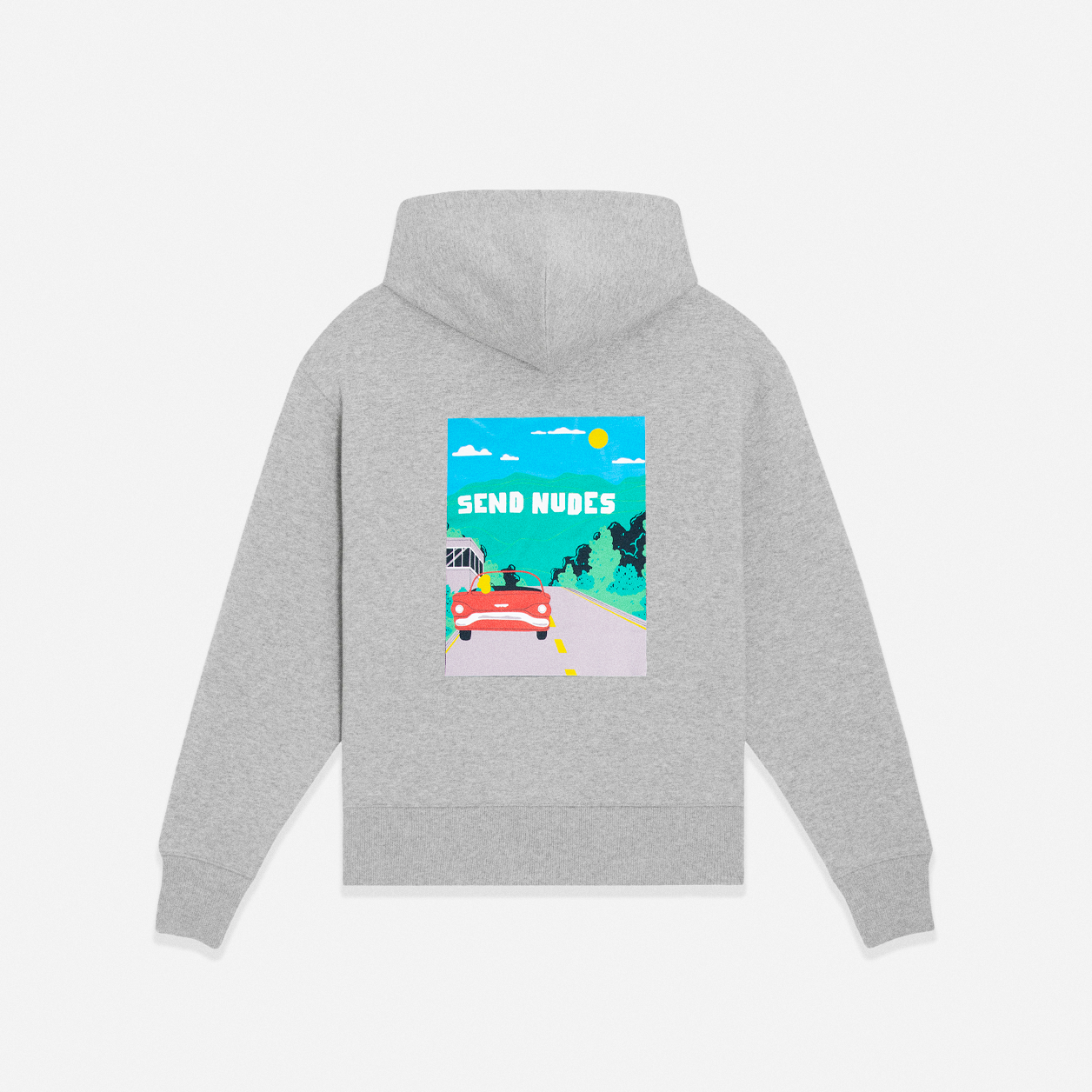 SEND NUDES HILLS HOODIE - GRAY