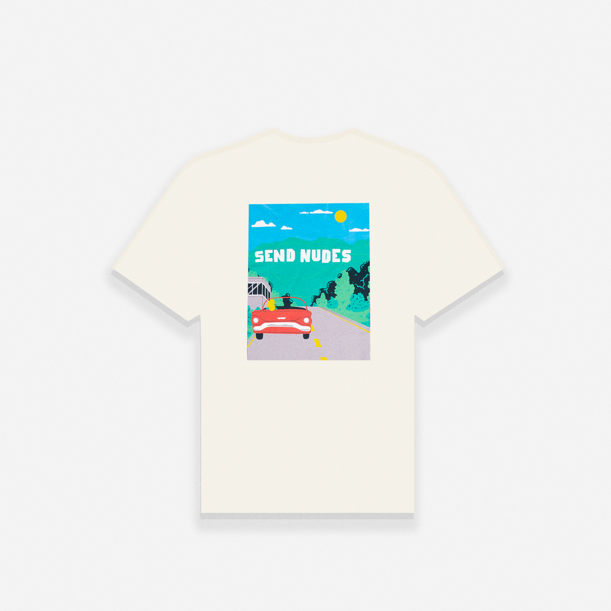SEND NUDES HILLS T-SHIRT - NATURAL