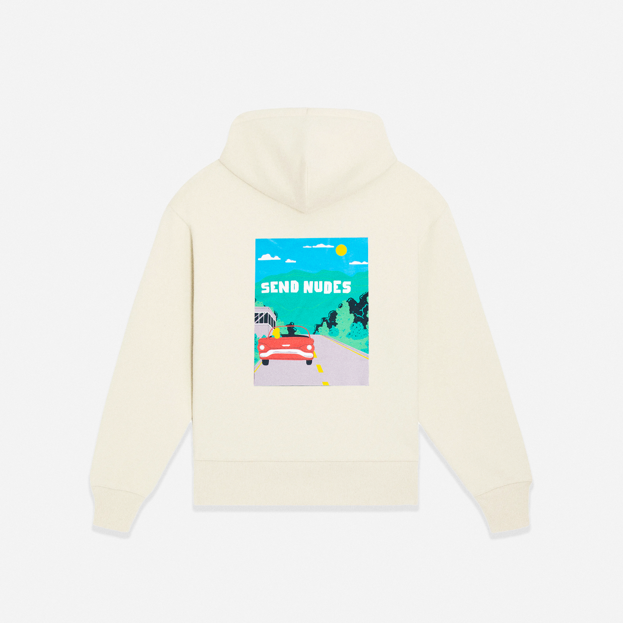 SEND NUDES HILLS HOODIE - NATURAL