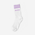BAD BITCH LILA - WHITE SOCKS