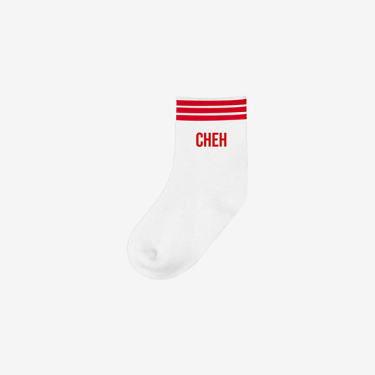 CHEH RED - WHITE SOCKS