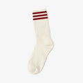 CLASSIC SOCKS BURGUNDY - OFF WHITE