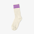 CLASSIC SOCKS PURPLE - OFF WHITE