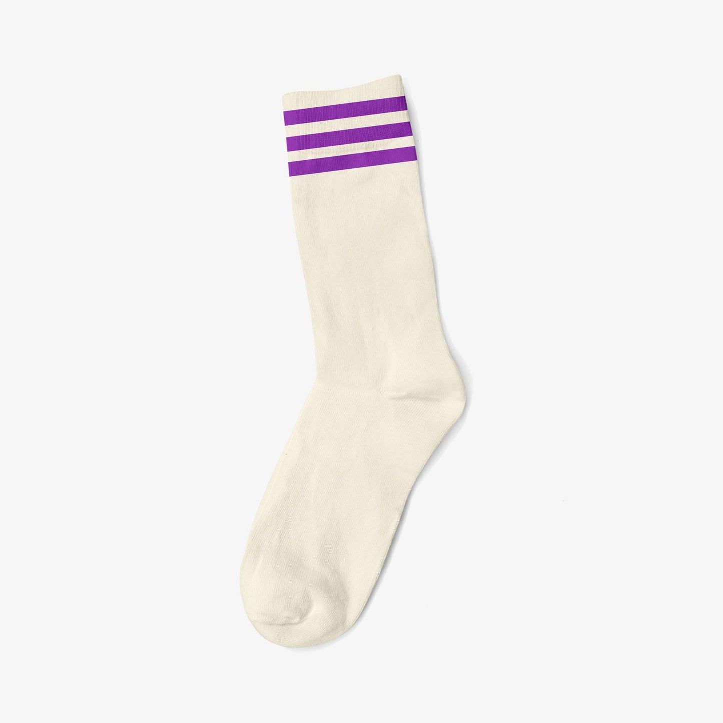 CLASSIC SOCKS PURPLE - OFF WHITE