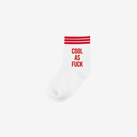 COOL AS FUCK RED - WHITE SOCKS
