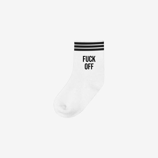 FUCK OFF BLACK - WHITE SOCKS