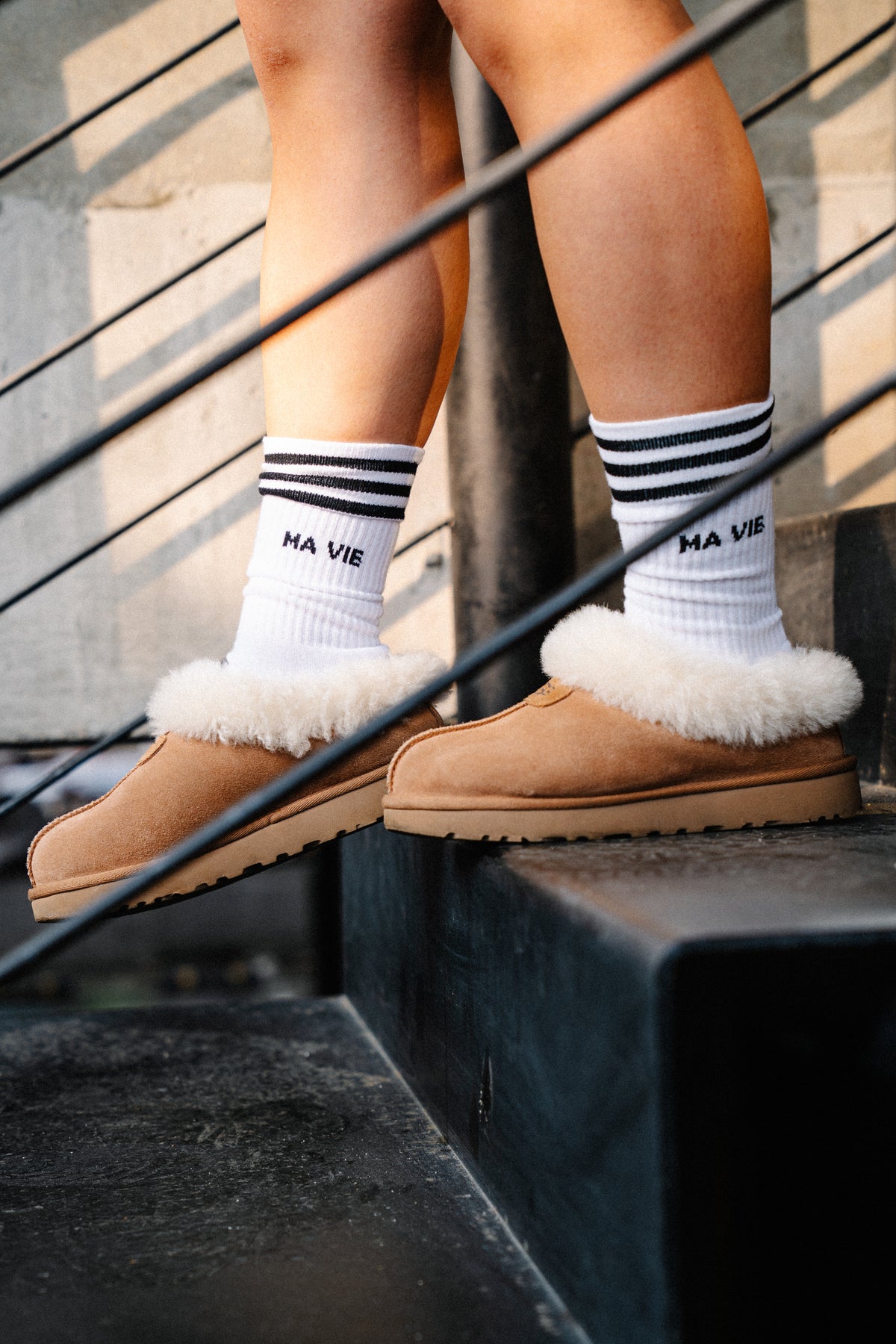 MA VIE BLACK - WHITE SOCKS
