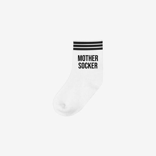 MOTHER SOCKER BLACK - WHITE SOCKS