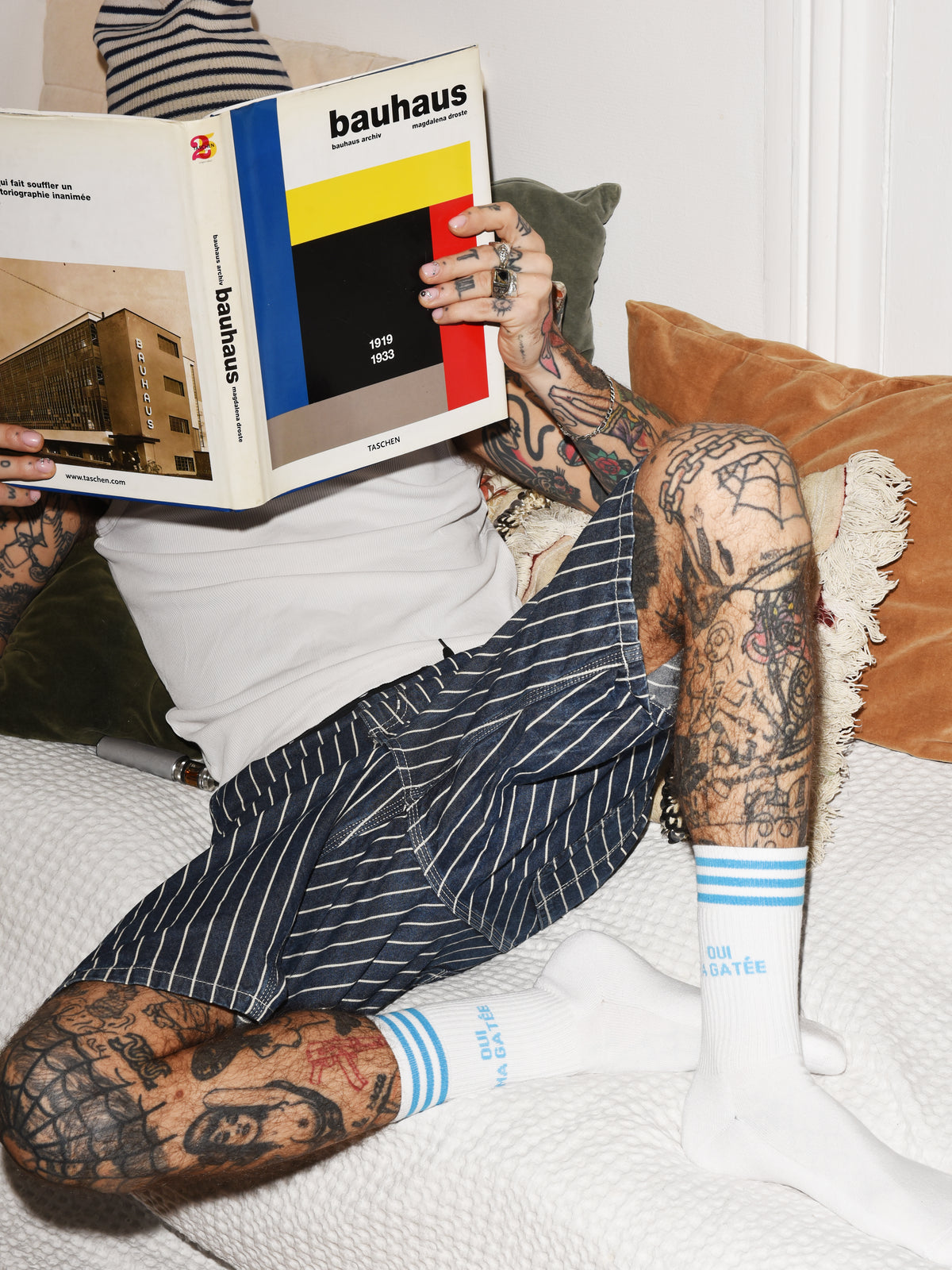 OUI MA GATEE BLUE - WHITE SOCKS