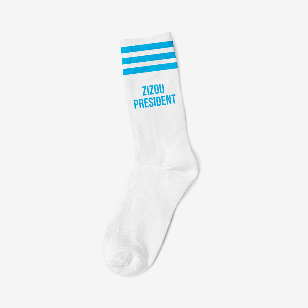 ZIZOU PRESIDENT BLUE - WHITE SOCKS