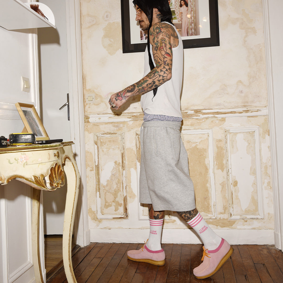 I LOVE BOOBIES PINK - WHITE SOCKS