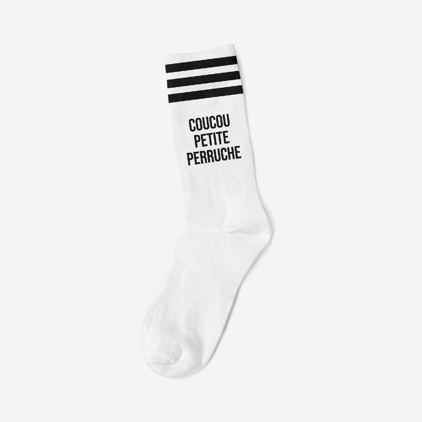 HELLO LITTLE PARAKEET BLACK - WHITE SOCKS