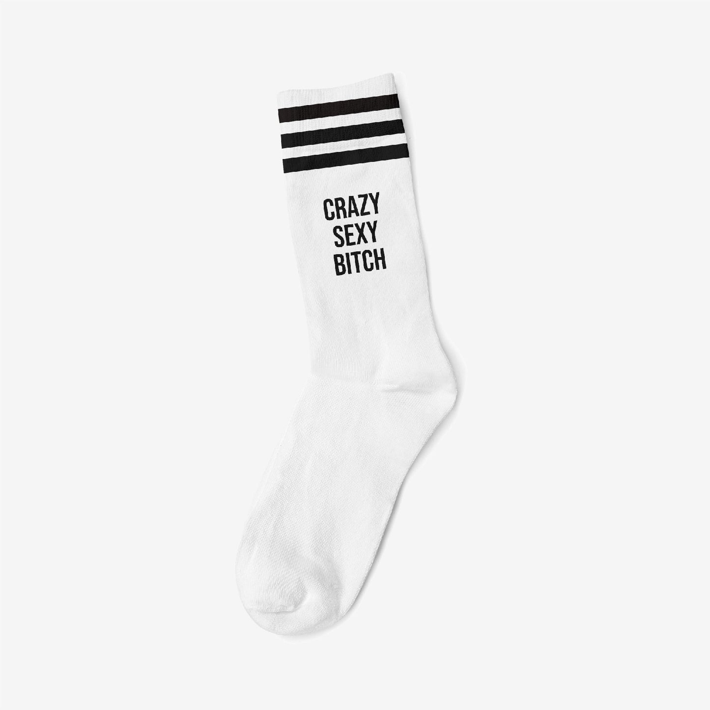 CRAZY SEXY BITCH BLACK - WHITE SOCKS