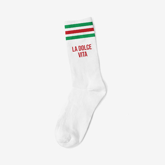LA DOLCE VITA RED - WHITE SOCKS