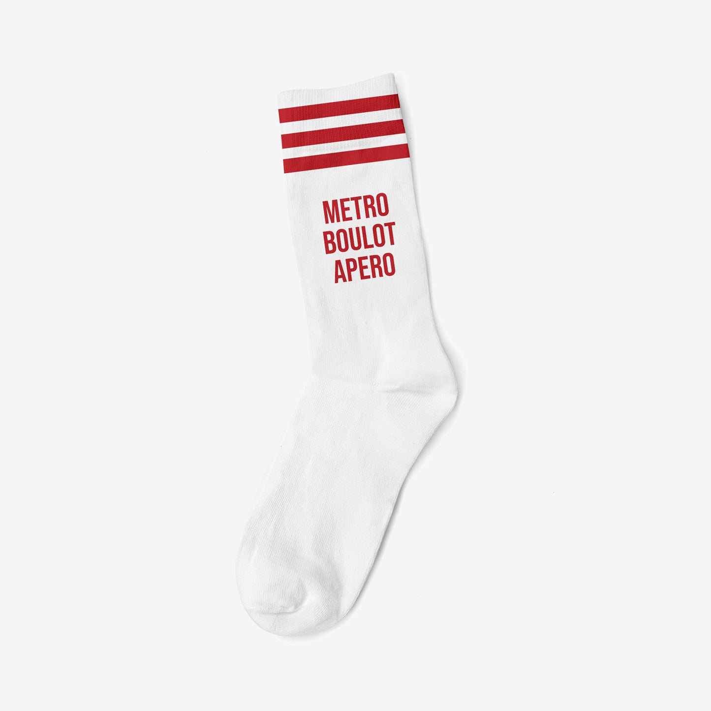 METRO BOULOT APERO RED - WHITE SOCKS