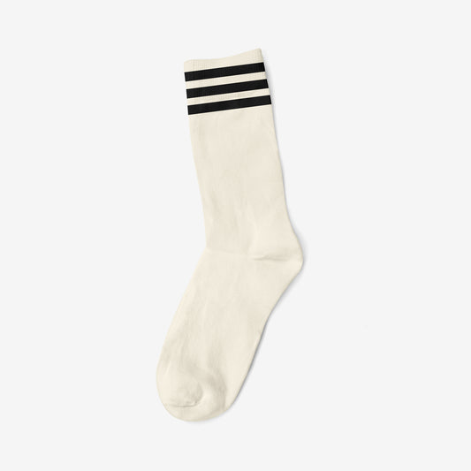 CLASSIC SOCKS BLACK - OFF WHITE