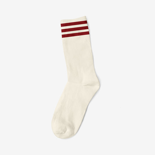 CLASSIC SOCKS RED - OFF WHITE